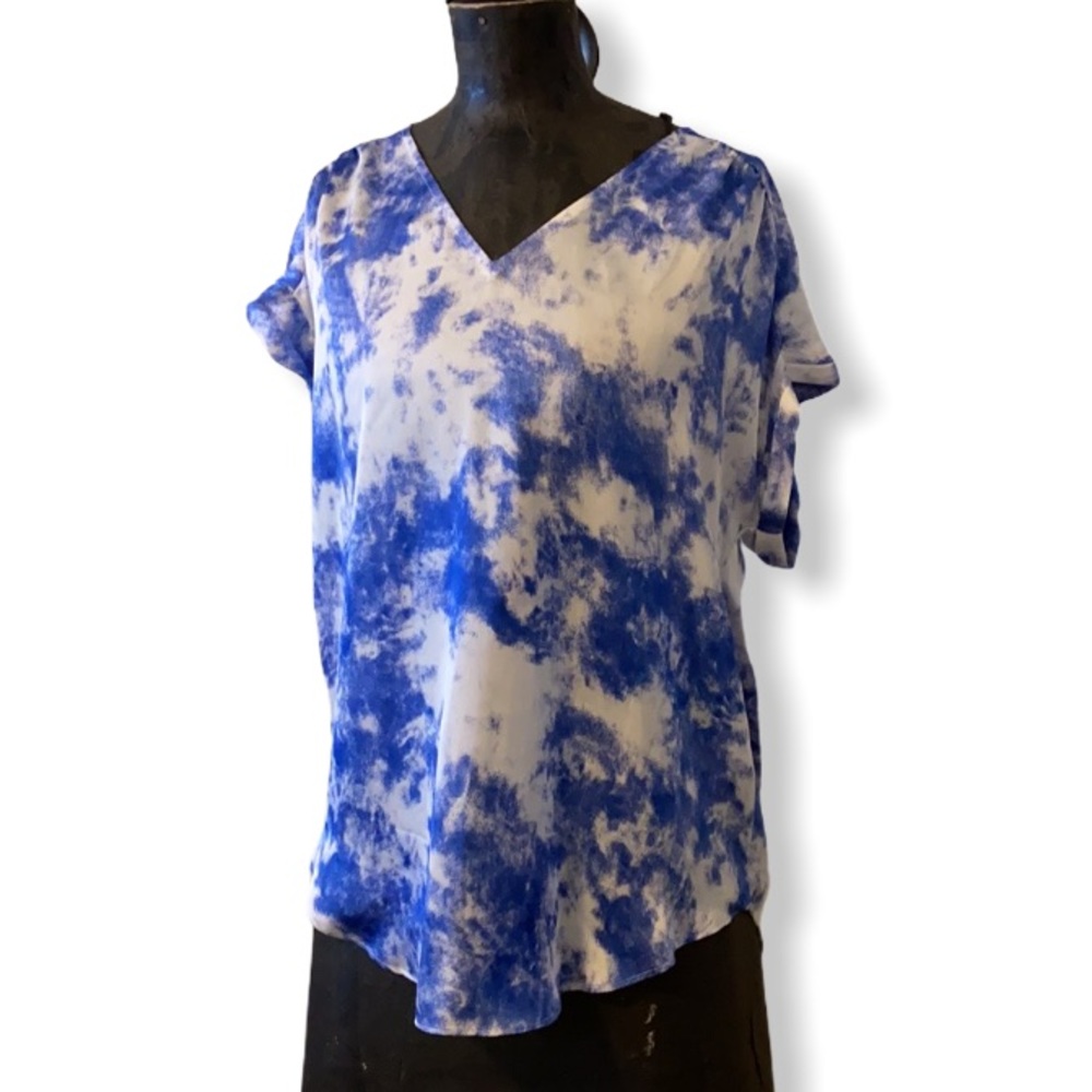 NWT DKNY High End Tie Dye Printed Blouse